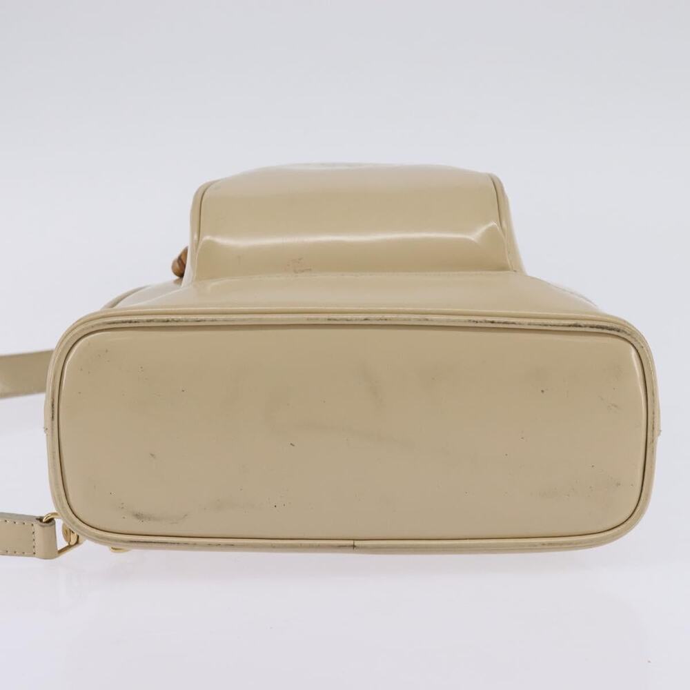 GUCCI Bamboo Body Bag Patent Leather Beige Gold 007 2113 007 2113 - Picture 9 of 12
